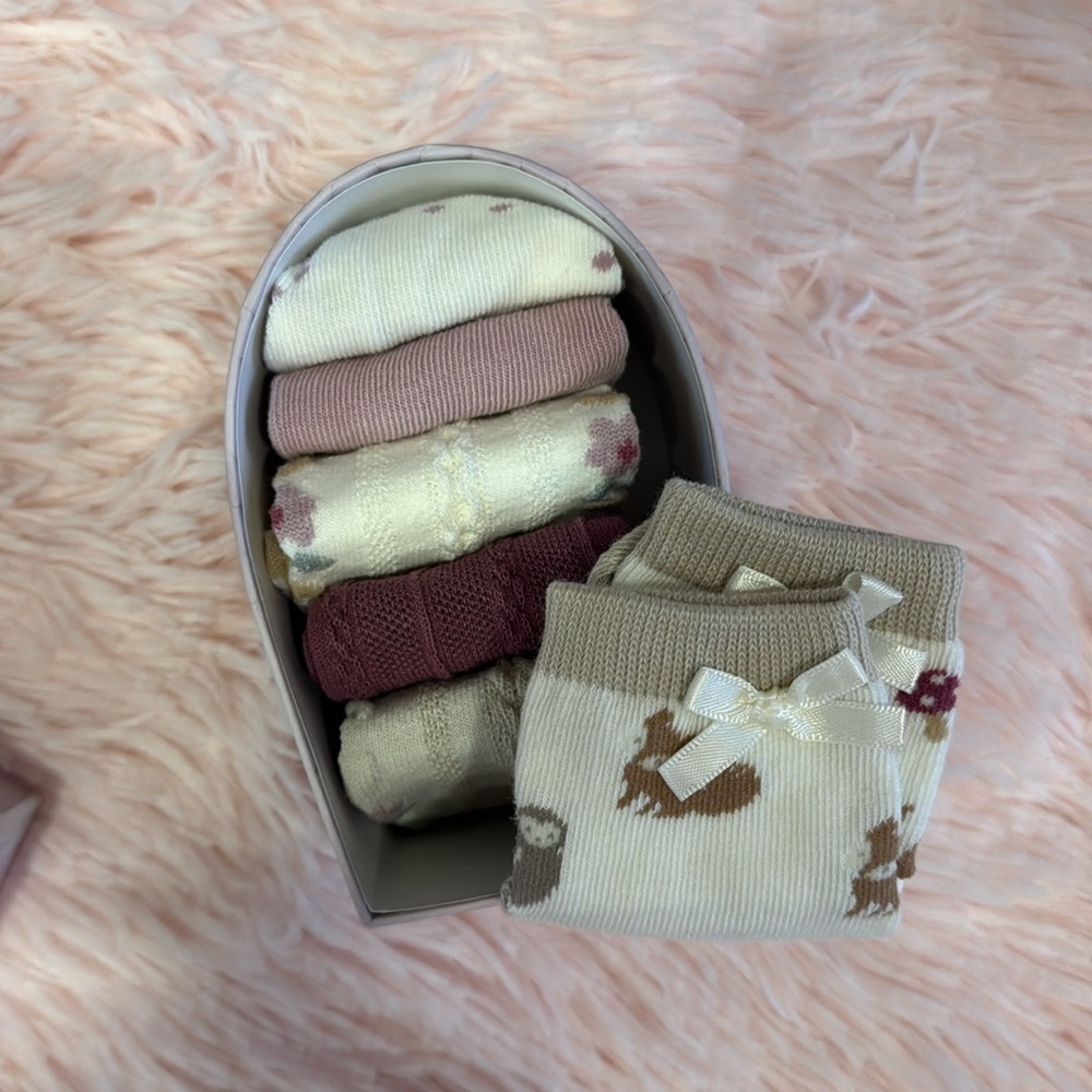 Elegant baby Forest Animals 6pc Sock set